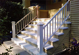 Front steps painted by Oak Park handyman.